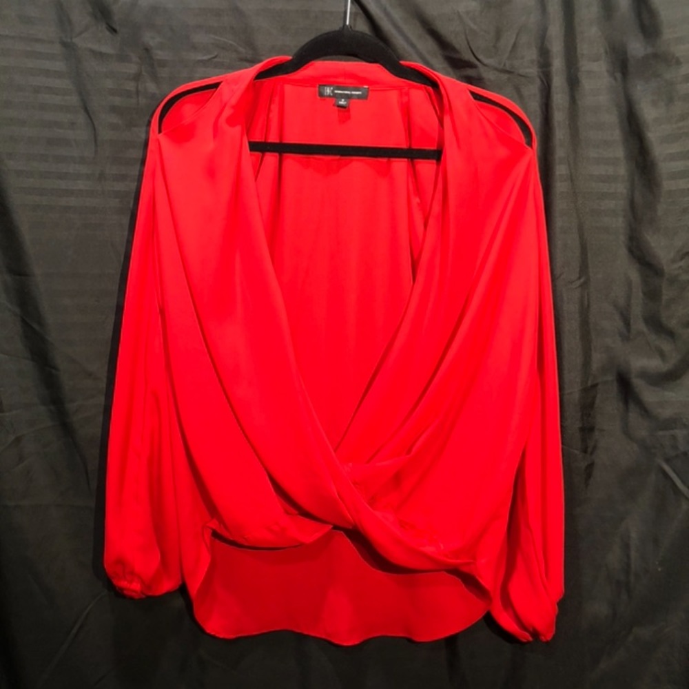 flowy red long sleeve